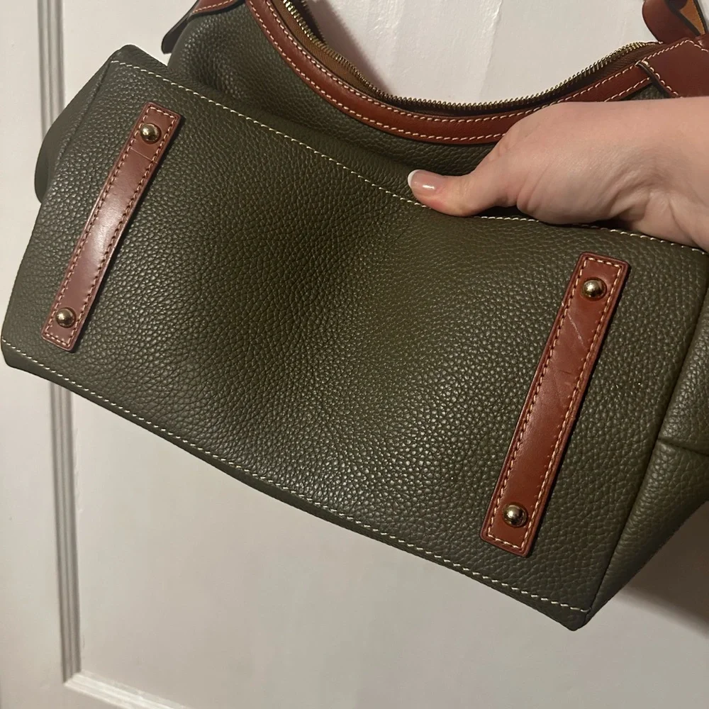 Dooney & Bourke Olive and Tan Hobo Bag - Picture 14 of 16